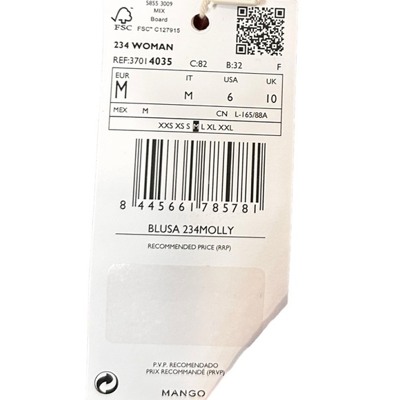 Mango Bicolour Print Blouse - Picture 2 of 15